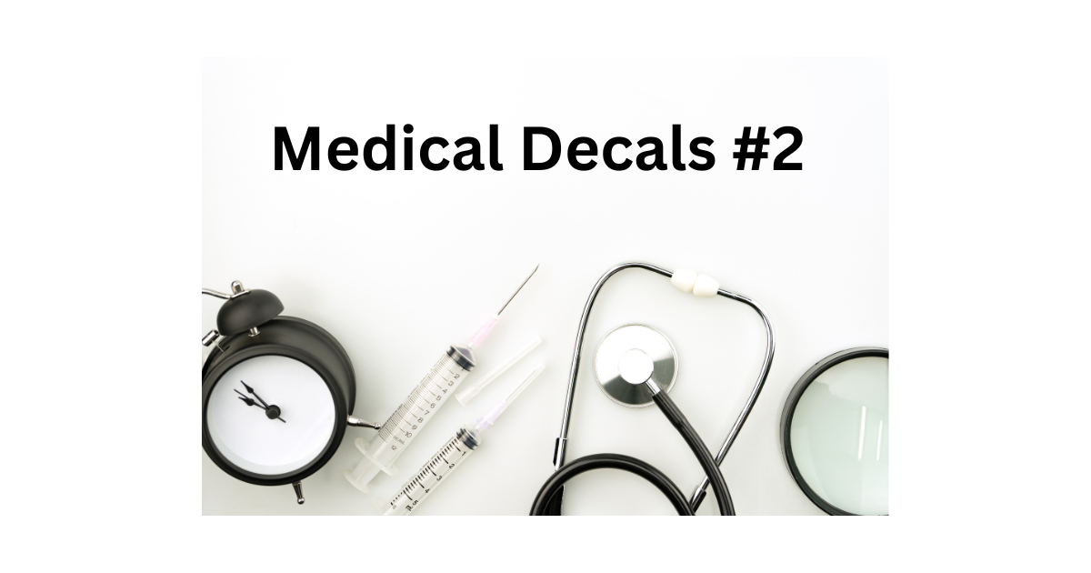 Medical Decals #2